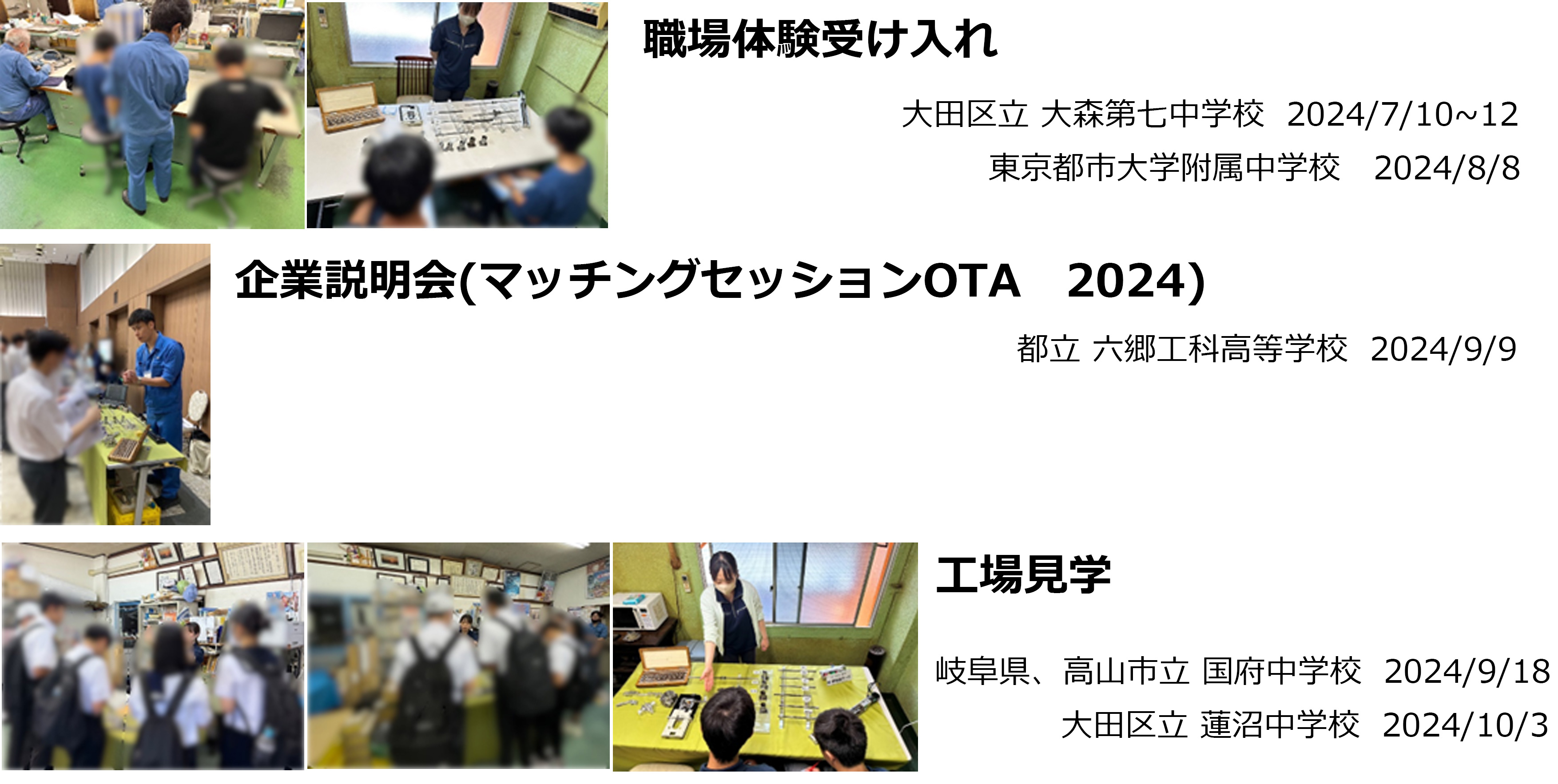 職場体験受け入れ、企業説明会、工場見学 株式会社 伊和起ゲージ